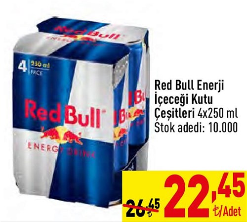 Red Bull Enerji İçeceği Kutu Çeşitleri 4x250 ml image