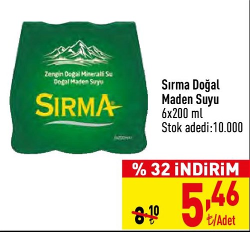 Sırma Doğal Maden Suyu 6x200 ml image