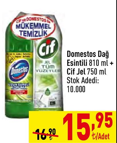 Domestos Dağ Esintili 810 ml + Cif Jel 750 ml image