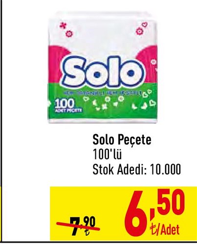 Solo Peçete 100'lü image