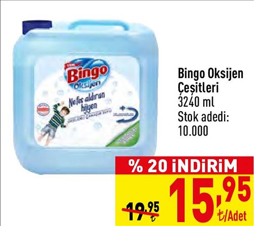 Bingo Oksijen Çeşitleri 3240 ml image