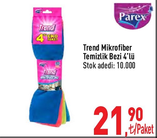 Parex Trend Mikrofiber Temizlik Bezi 4'lü image