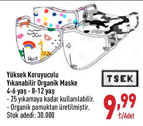 Yüksek Koruyuculu Yıkanabilir Organik Maske image