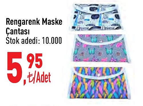 Rengarenk Maske Çantası image