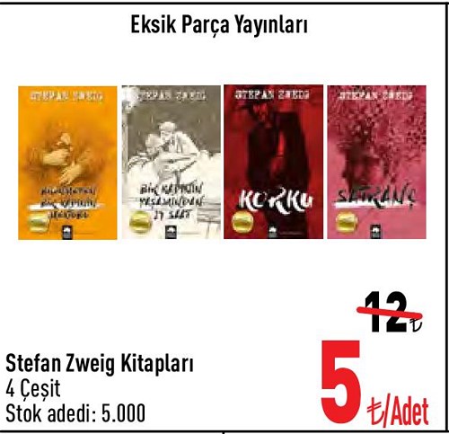 Eksik Parça Stefan Zweig Kitapları/Adet image