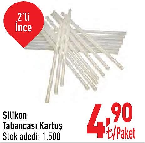 Silikon Tabancası Kartuş 2'li İnce image