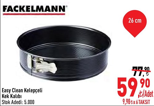 Fackelmann Easy Clean Kelepçeli Kek Kalıbı 26 cm image