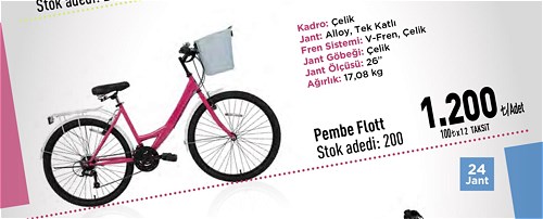 Pembe Flott Alloy Tek Katlı Çelik 26" image