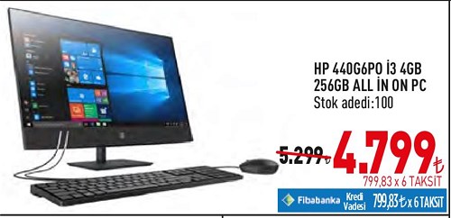 Hp 440G6PO İ3 4 GB 256 GB All In On Pc image