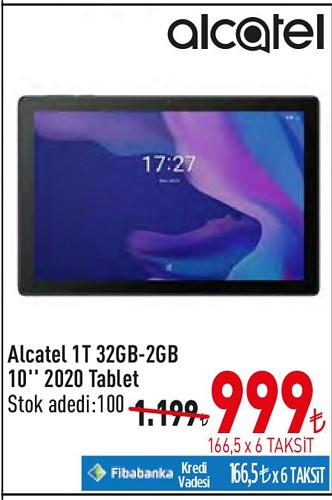 Alcatel 1T 32 GB-2 GB 10" 2020 Tablet image