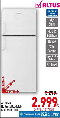 Altus AL 365 N No Frost Buzdolabı image