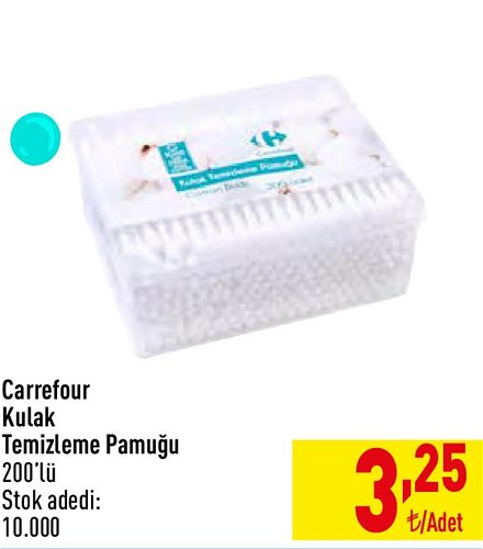 Carrefour Kulak Temizleme Pamuğu 200'lü image