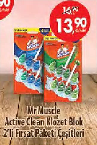 Mr Muscle Active Clean Klozet Blok 2'li Fırsat Paketi Çeşitleri image