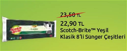 Scotch-Brite Yeşil Klasik 8'li Sünger Çeşitleri image