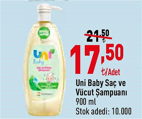 Uni Baby Saç ve Vücut Şampuanı 900 ml image