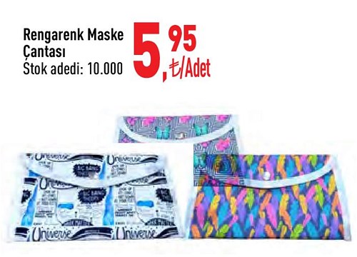 Rengarenk Maske Çantası image