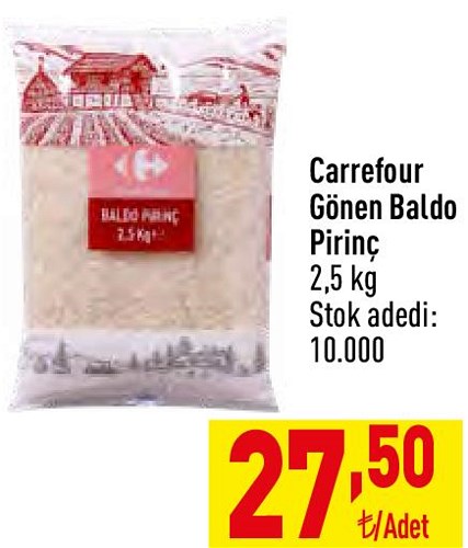 Carrefour Gönen Baldo Pirinç 2,5 kg image