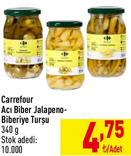 Carrefour Acı Biber Jalapeno - Biberiye Turşu 340 g image