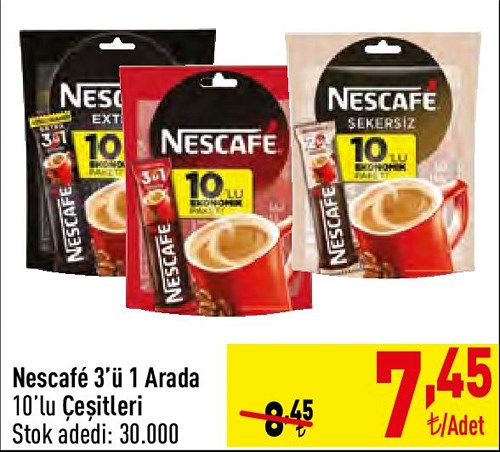 Nescafe 3'ü 1 Arada 10'lu Çeşitleri image