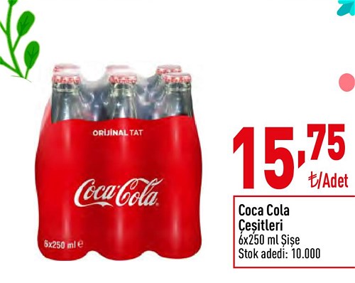 Coca Cola Çeşitleri 6x250 ml Şişe image