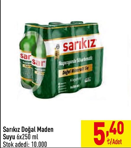 Sarıkız Doğal Maden Suyu 6x250 ml image