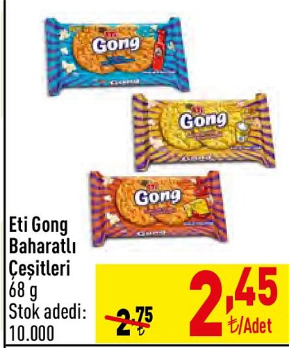 Eti Gong Baharatlı Çeşitleri 68 g image