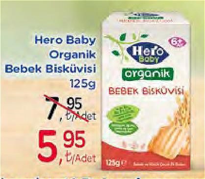 Hero Baby Organik Bebek Bisküvisi 125 g image