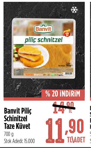 Banvit Piliç Schnitzel Taze Küvet 700 g image