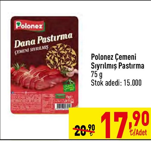 Polonez Çemeni Sıyrılmış Pastırma 75 g image