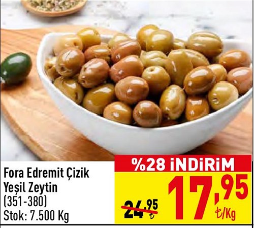 Fora Edremit Çizik Yeşil Zeytin (351-381) kg image