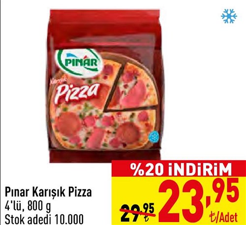 Pınar Karışık Pizza 4'lü 800 g image