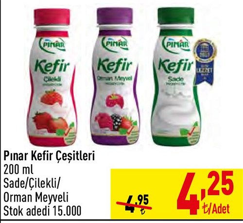 Pınar Kefir Çeşitleri 200 ml image