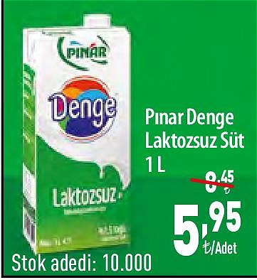 Pınar Denge Laktozsuz Süt 1 l  image