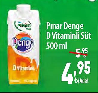 Pınar Denge D Vitaminli Süt 500 ml image