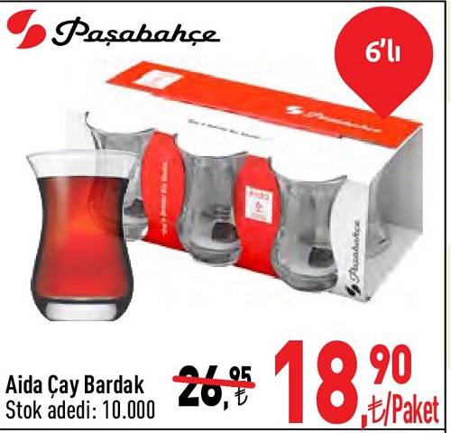 Paşabahçe Aida Çay Bardak 6'lı image