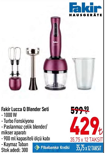 Fakir Lucca Q Blender Seti 1000 W image