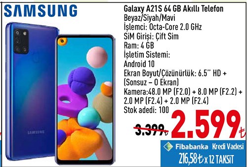 Samsung Galaxy A21S 64 GB Akıllı Telefon image