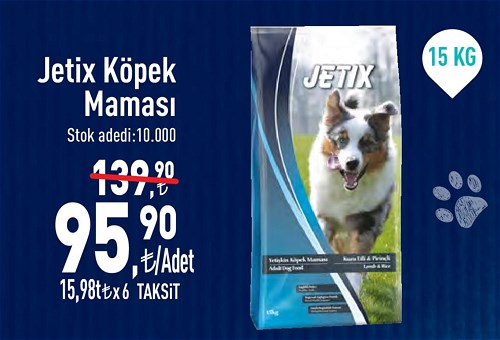 Jetix Kopek Mamasi 15 Kg Indirimde Market