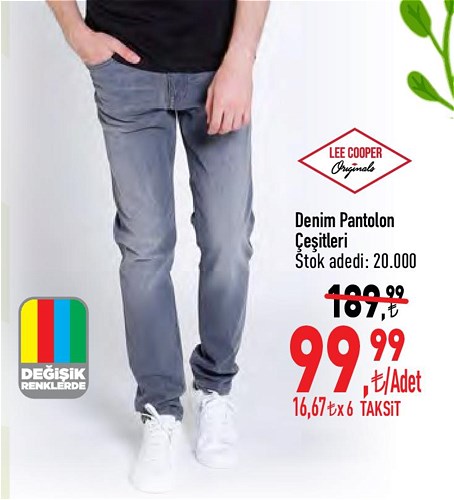 Lee Cooper Denim Pantolon Çeşitleri/Adet image