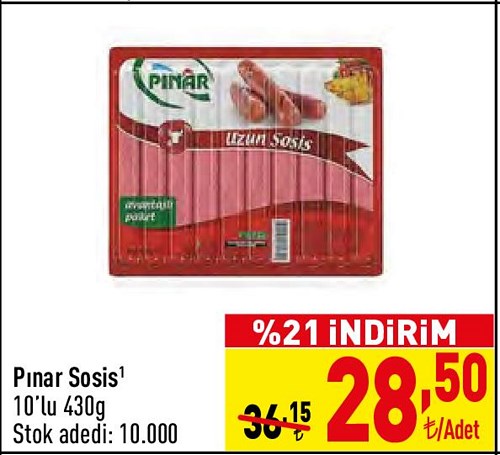 Pınar Sosis 10'lu 430 g image