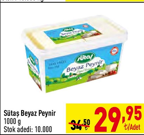 Sütaş Beyaz Peynir 1000 g image