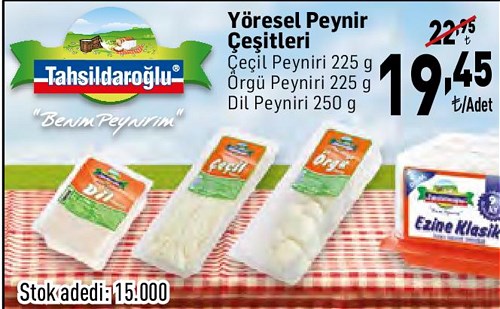 Tahsildaroğlu Yöresel Peynir Çeşitleri/Adet image