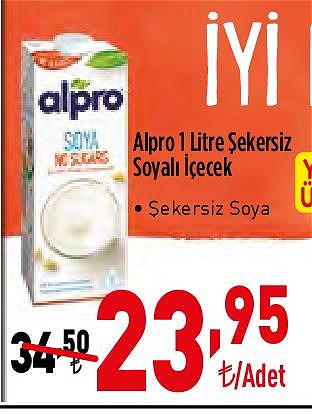 Alpro 1 l Şekersiz Soyalı İçecek image