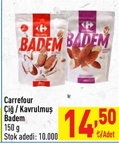 Carrefour Çiğ/Kavrulmuş Badem 150 g image