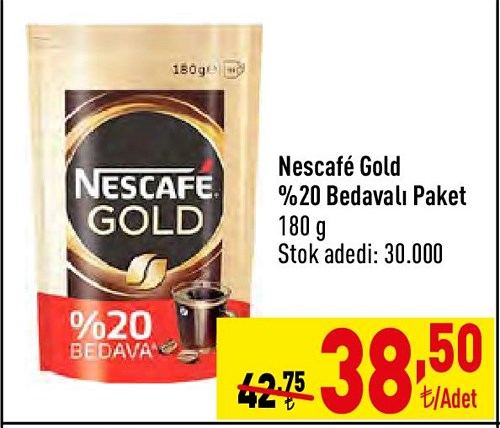 Nescafe Gold %20 Bedavalı Paket 180 g image