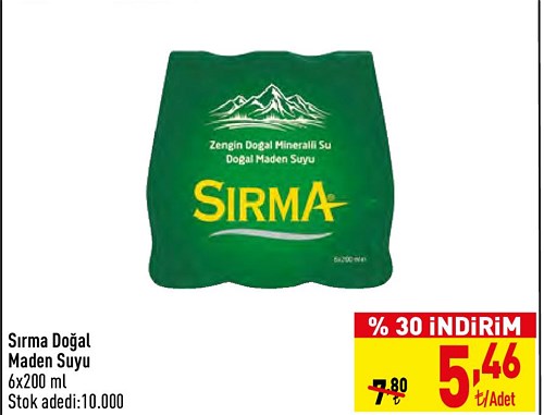 Sırma Doğal Maden Suyu 6x200 ml image