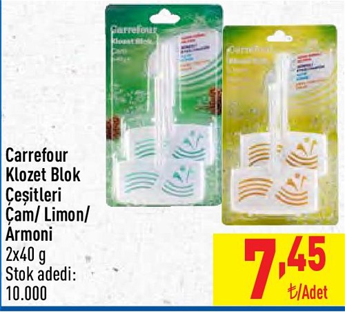 Carrefour Klozet Blok Çeşitleri 2x40 g image