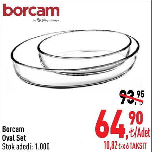 Paşabahçe Borcam Oval Set image