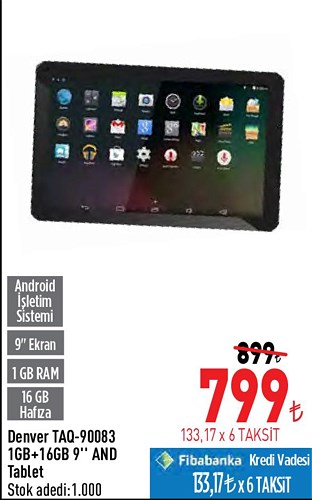 Denver TAQ-90083 1GB+16GB 9'' And Tablet image