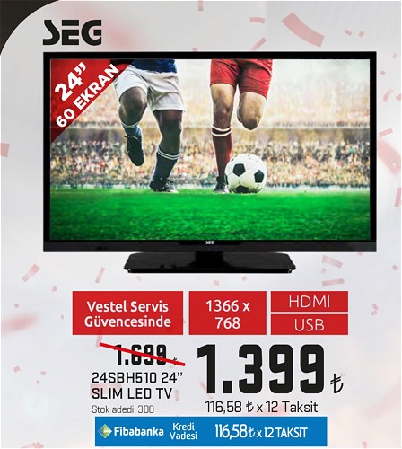 Seg 24SBH510 24" 60 Ekran Slim Led Tv image